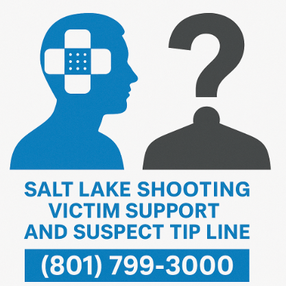 Salt Lake shooting victim support and suspect tip line
