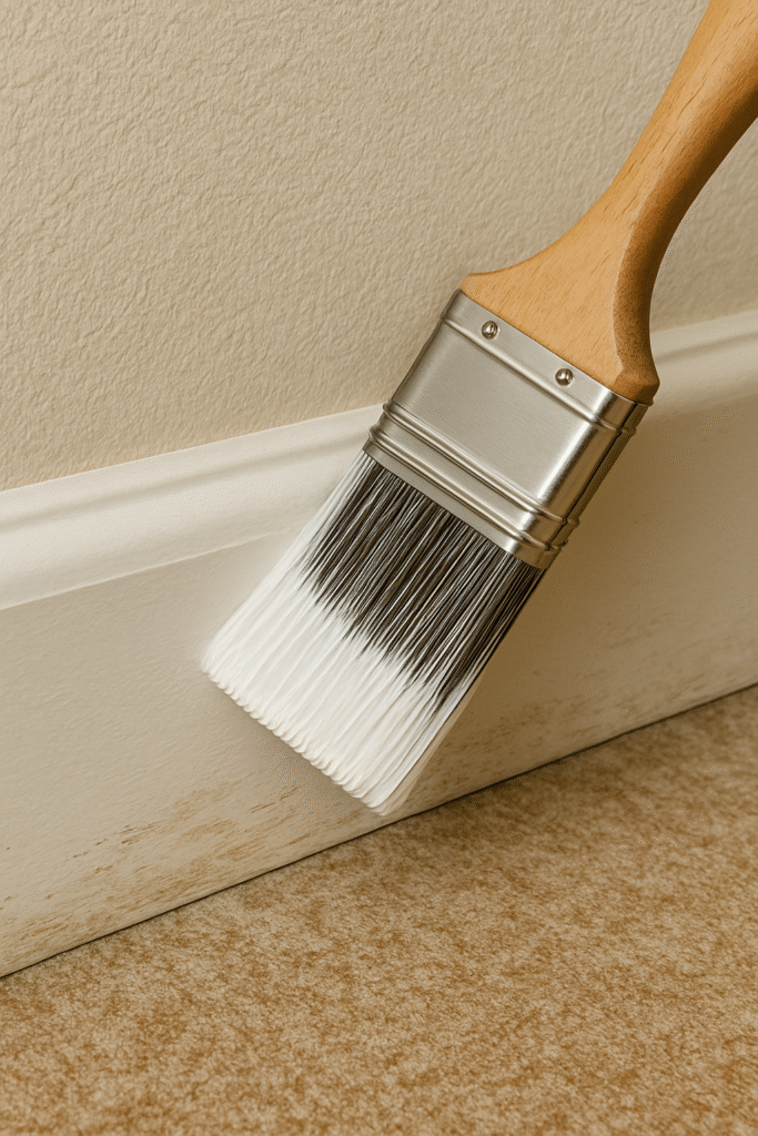 Baseboard refresh hack that makes rooms look larger