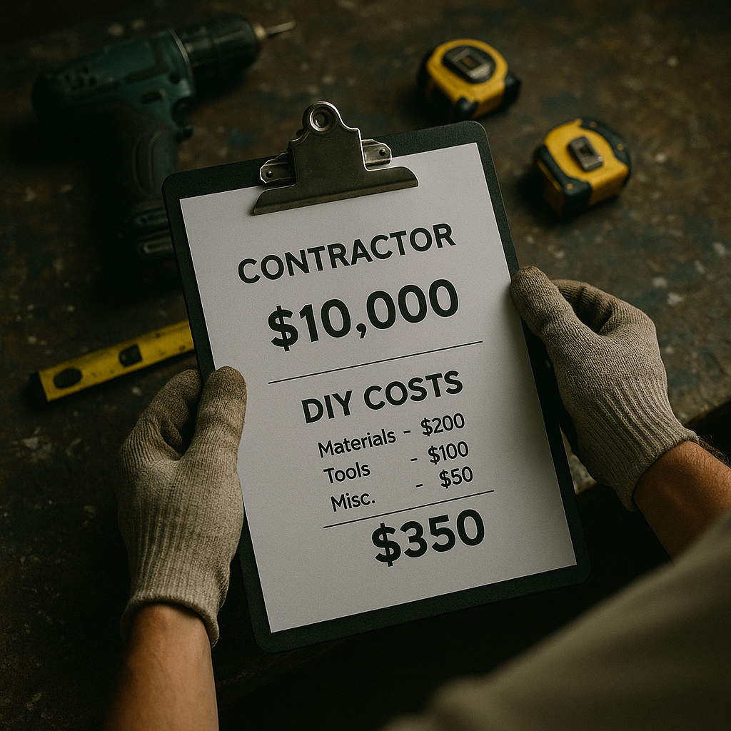 Cost savings of DIY home improvements vs hiring professionals