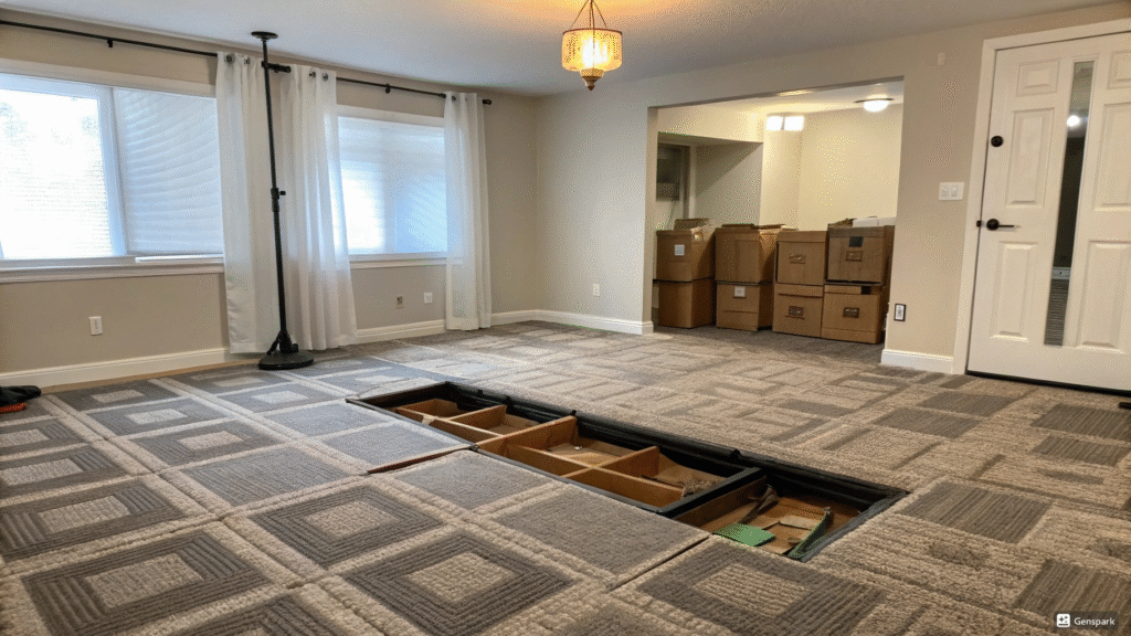 Renter-friendly home improvements - modular flooring and room dividers