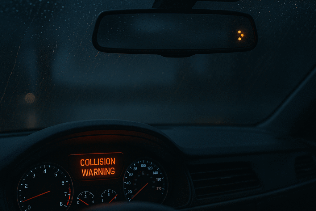 Essential car safety features - collision warning and blind-spot detection