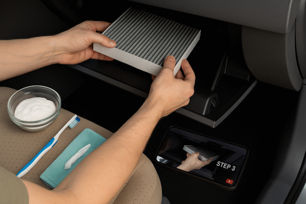 DIY car maintenance - cabin air filter replacement tutorial