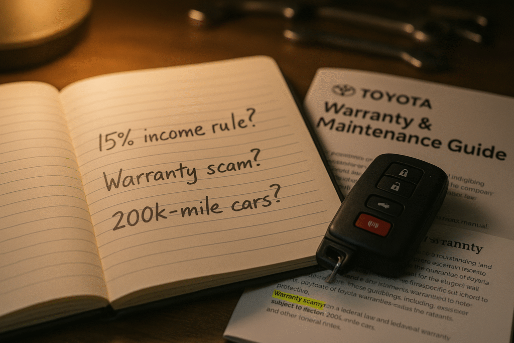 Car buying FAQ - affordability, warranties, reliable models