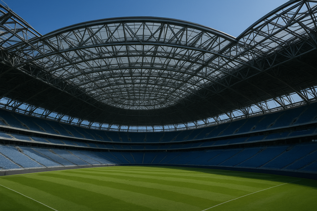 Architectural detail of the new Bills stadium canopy and roof design